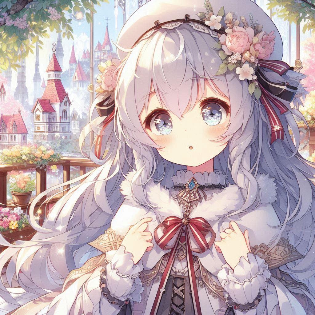 白髪の可愛い女の子【197】