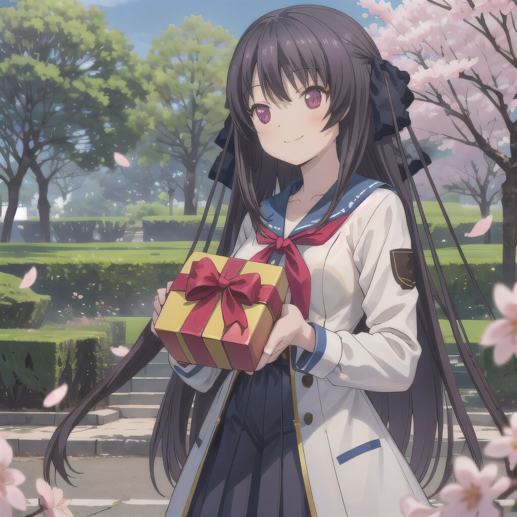 黒髪ロングでブレザーの少女１９