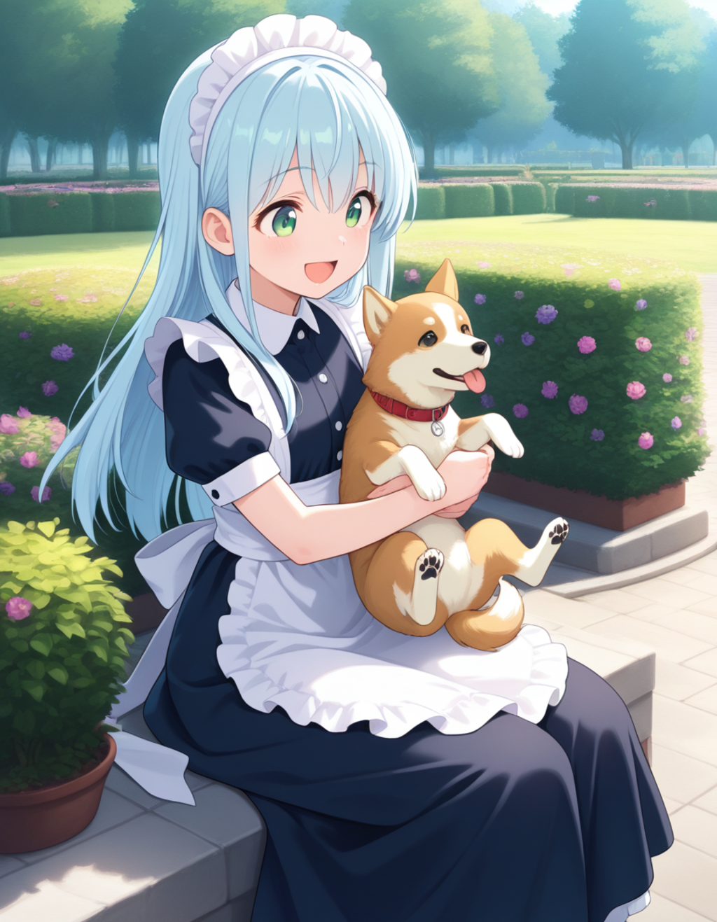 メイドと犬