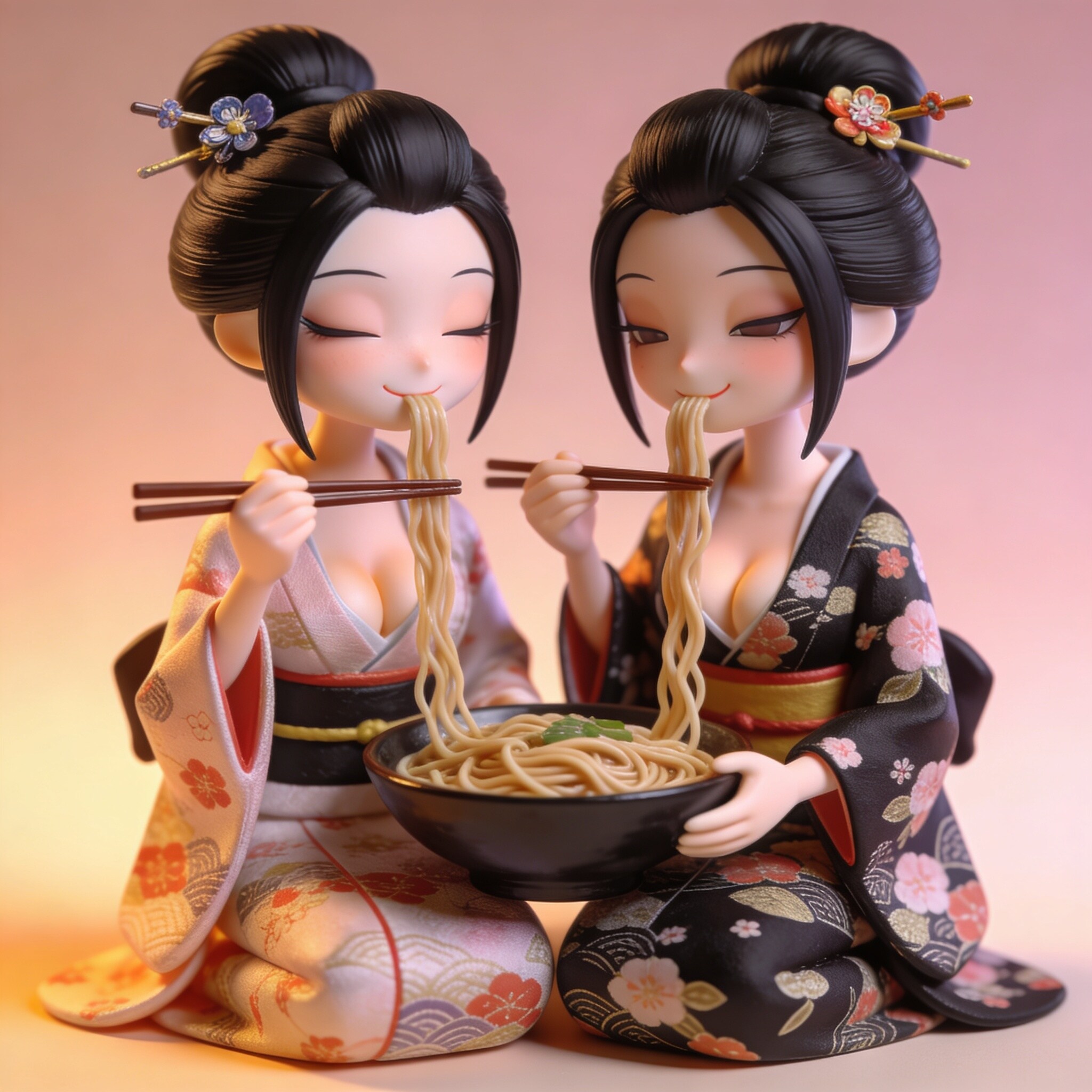 女同士蕎麦人形