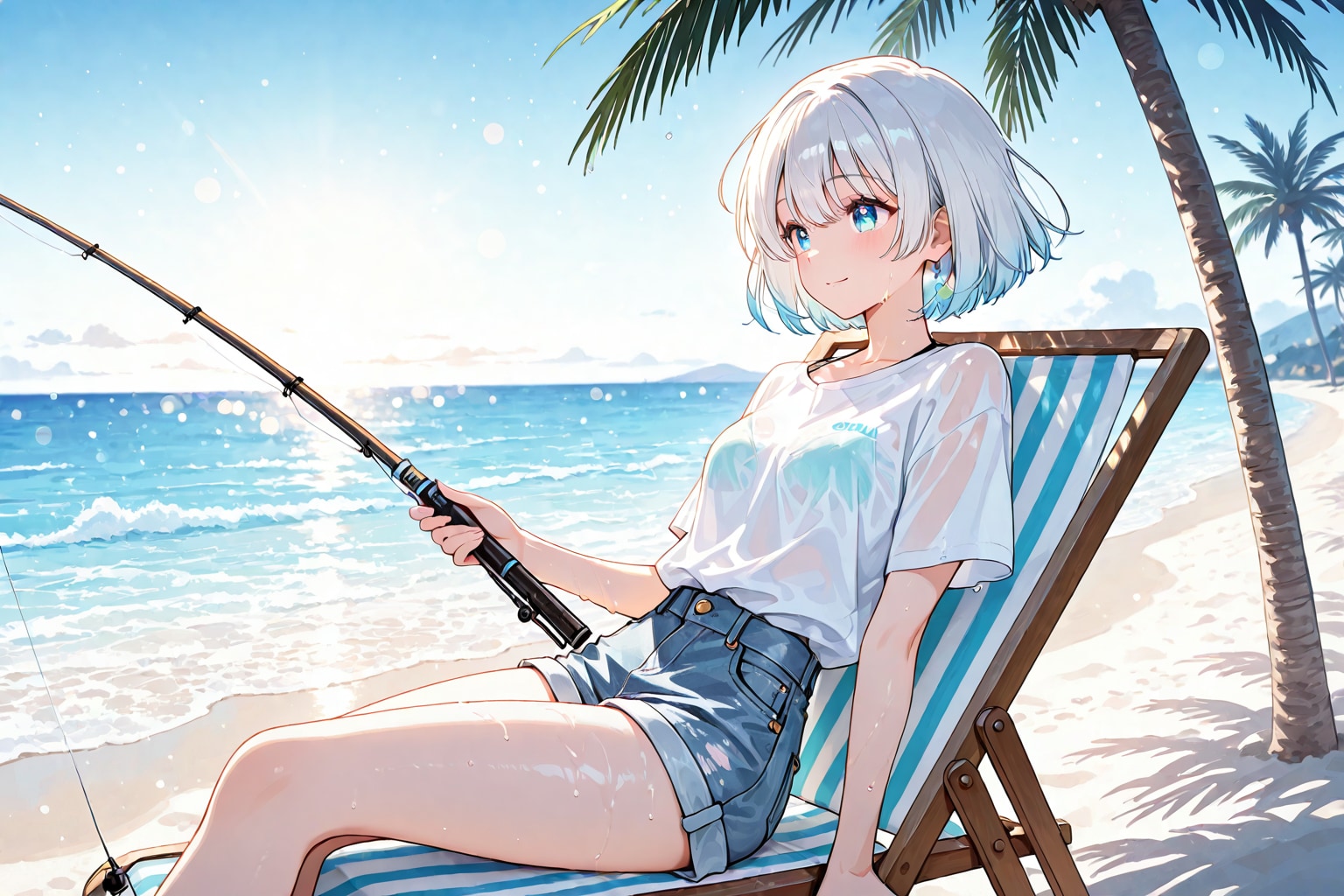 碧い海と静かな時間