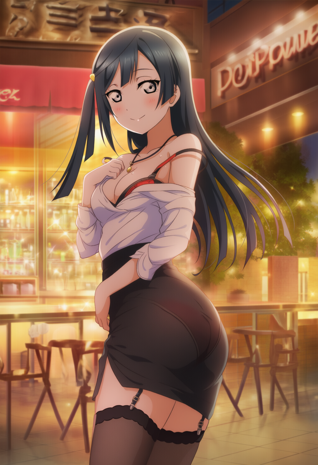 先輩と飲みに来た