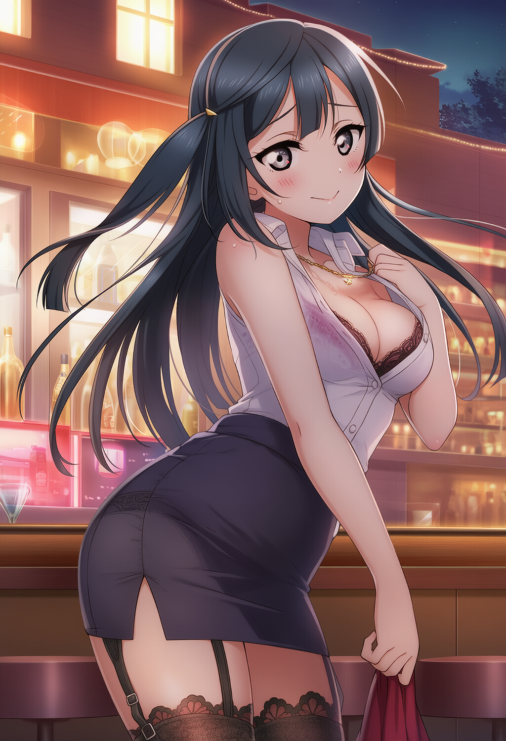 先輩と飲みに来た