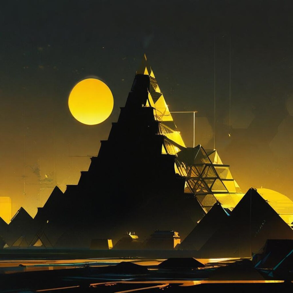 月とピラミッド