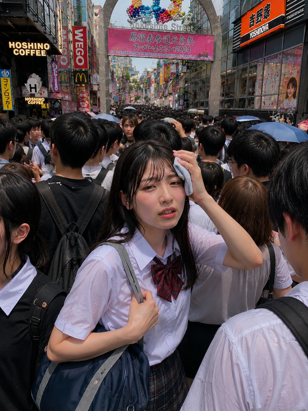 休日に原宿で遊ぶ女の子