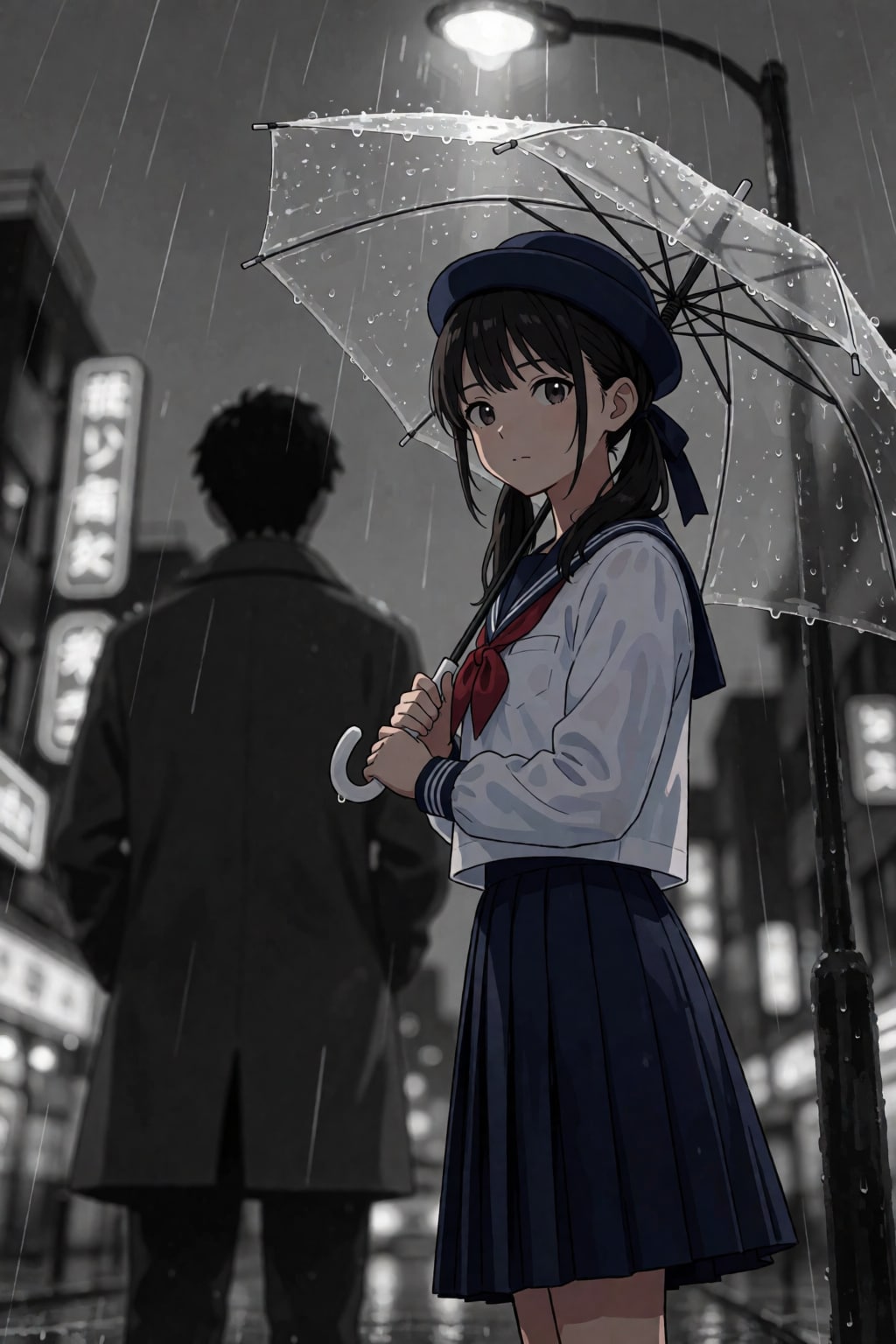 最後はいつもモノクロの雨の中