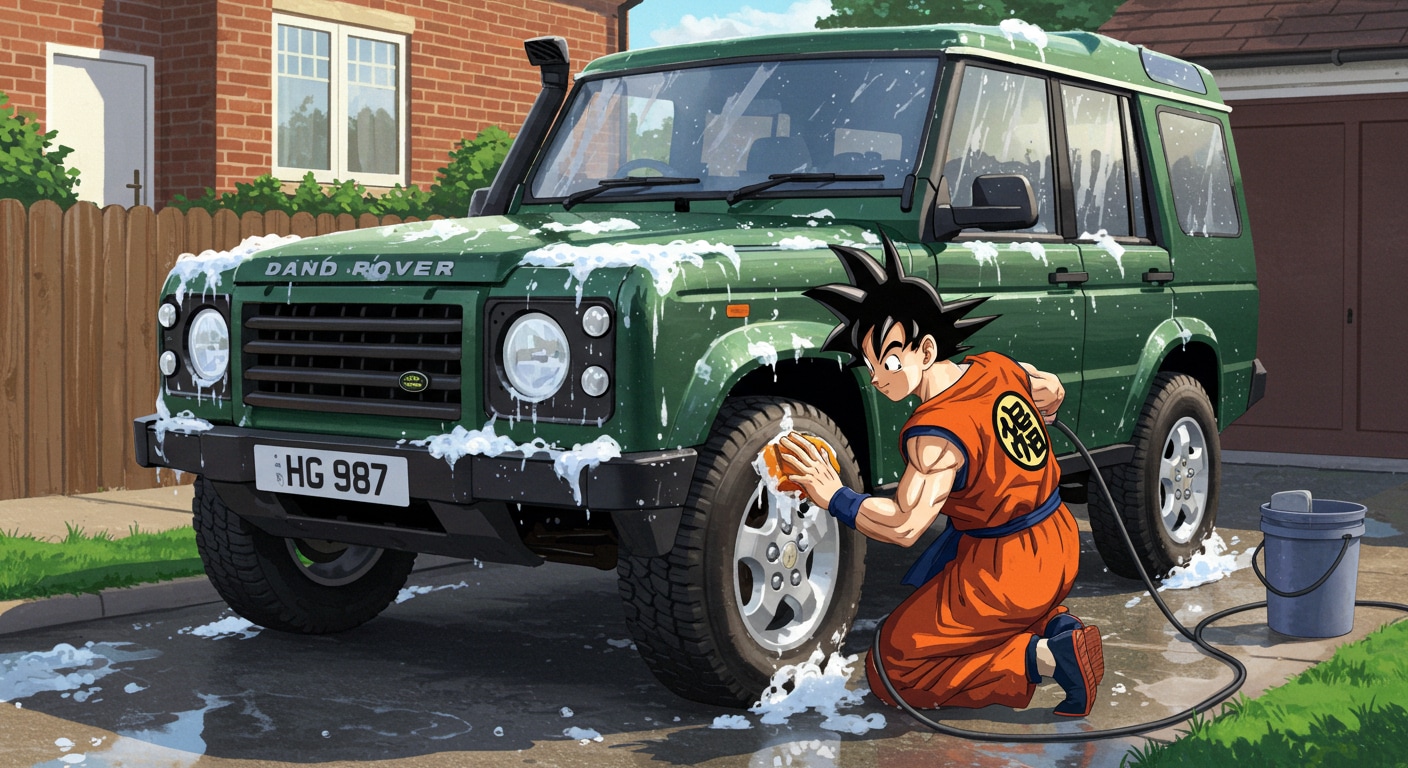孫悟空がランドローバーを洗う | の人気AIイラスト・グラビア