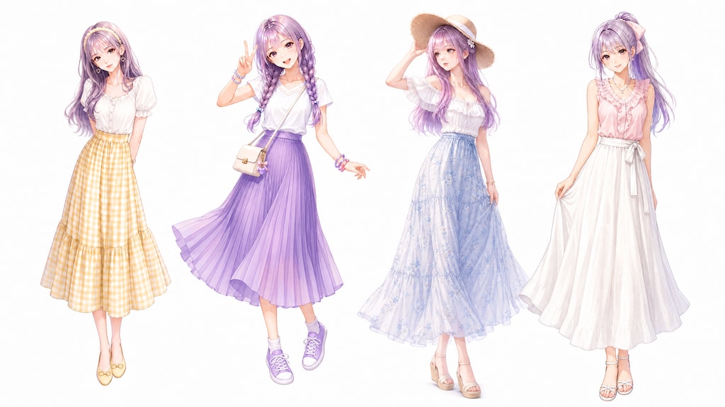 ロングスカート（ラベンダーちゃん）