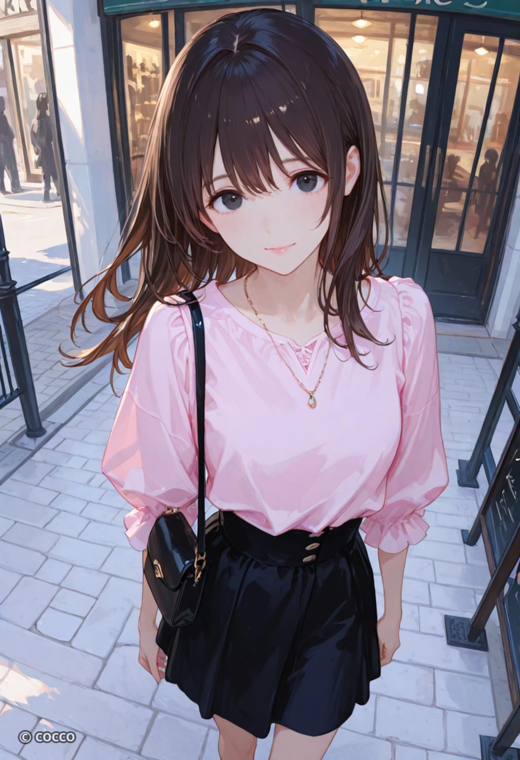 街風が頬を撫でる