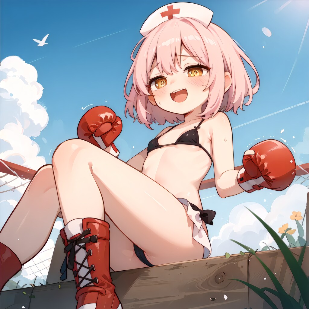 レッツビンビン！ピンクロリナースマイクロビキニ拳闘部！