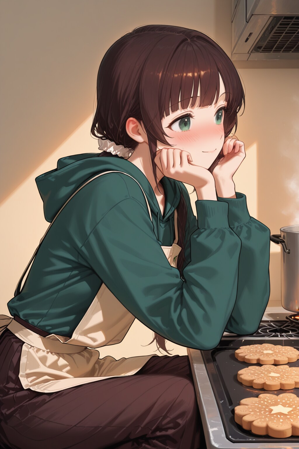 クッキーを焼くまなか　1 | の人気AIイラスト・グラビア