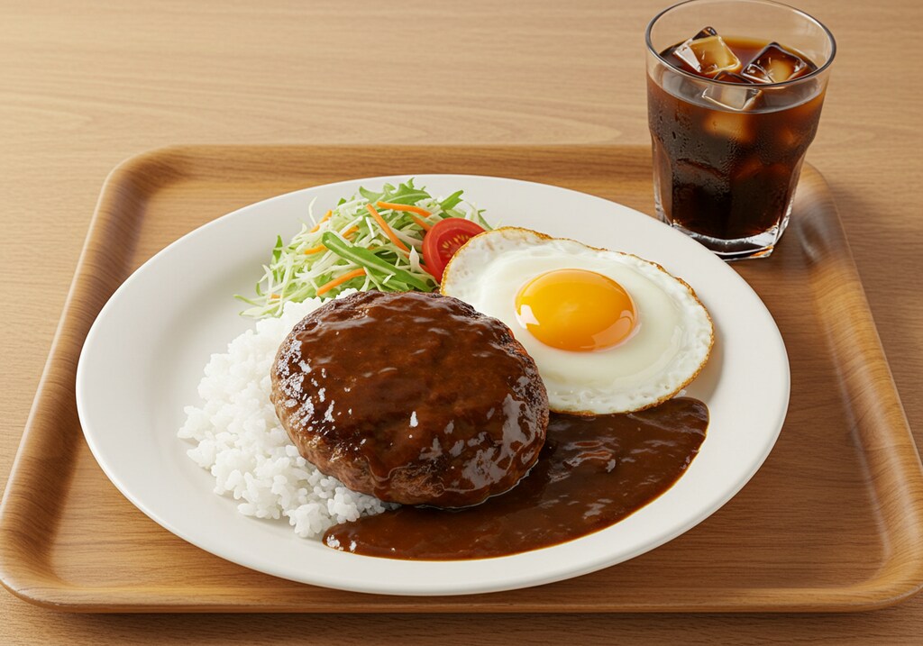 摩訶不思議食堂のお通しのロコモコ