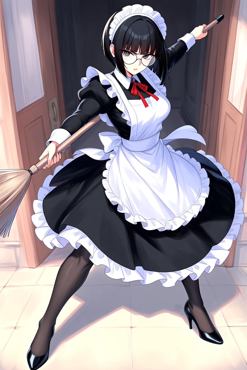 戦うメイドさん　その２ | の人気AIイラスト・グラビア