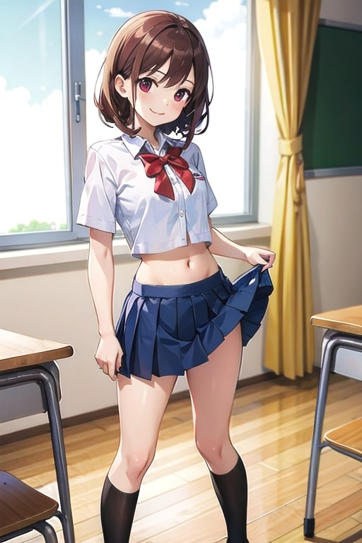 へそ出し制服💖