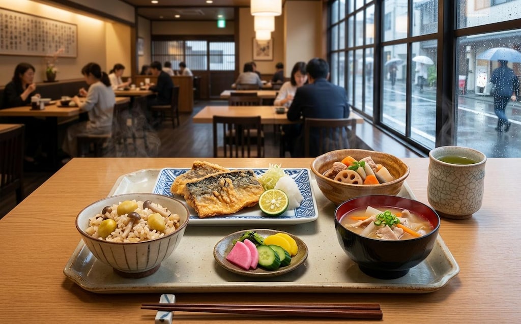 鯖の竜田揚げ定食
