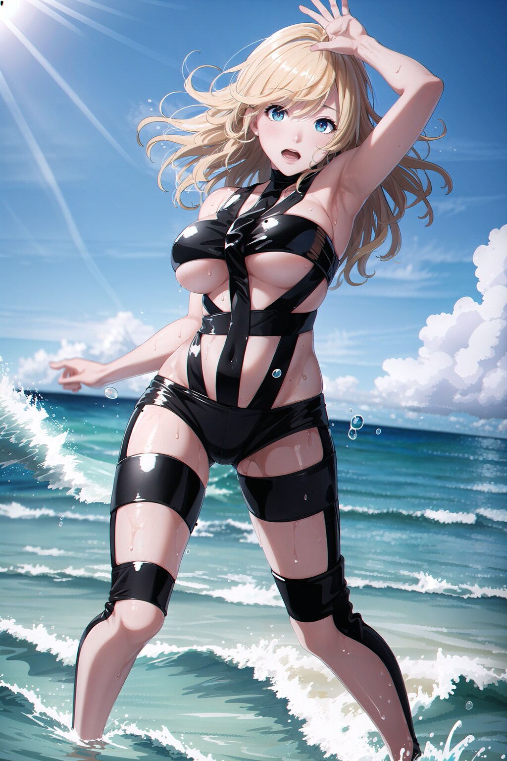 生足へそ出しマーメイド