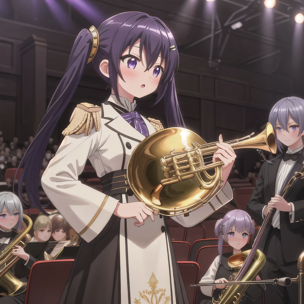 紫髪ロングでブラスバンドの少女６
