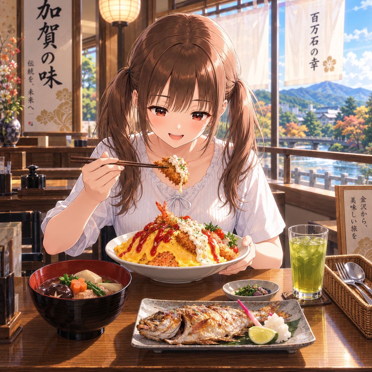 梢とランチ（８１）江戸時代からUFOのまちだったんだって（羽咋市）：石川 | の人気AIイラスト・グラビア