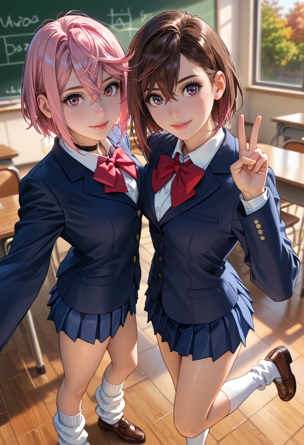 25. Date, Aira and Momo, School.