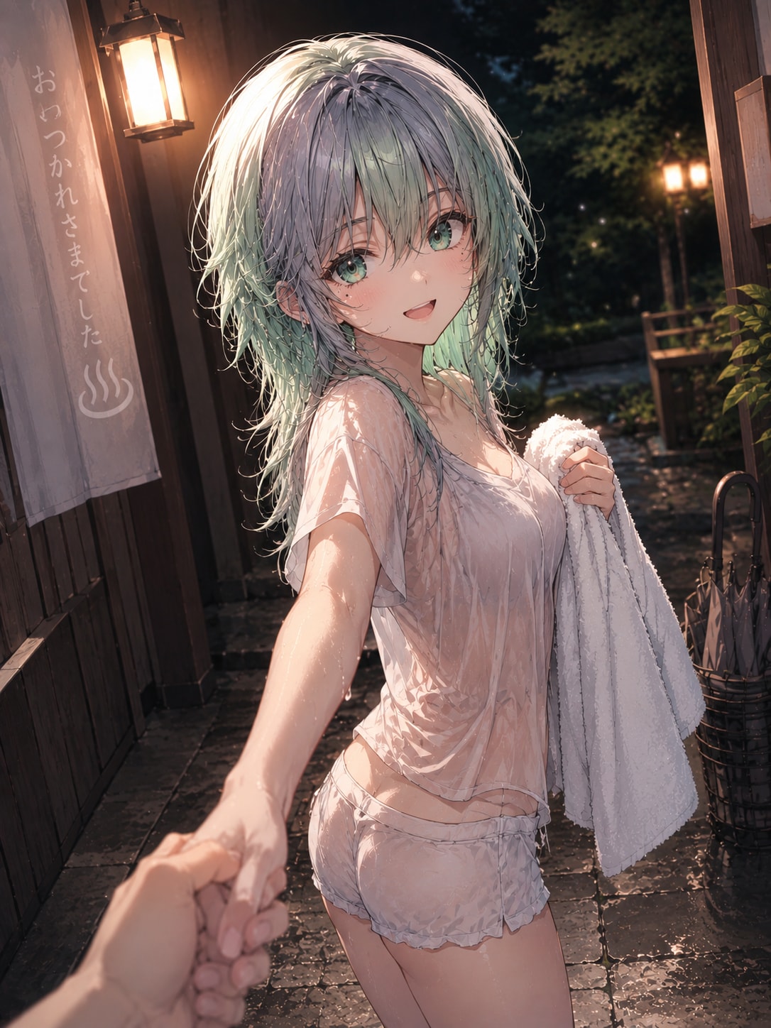 潤花（うるか）ちゃんと温泉