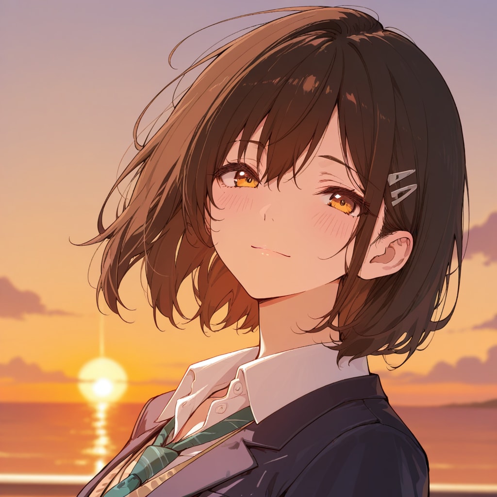 夕暮れ染まる帰り道
