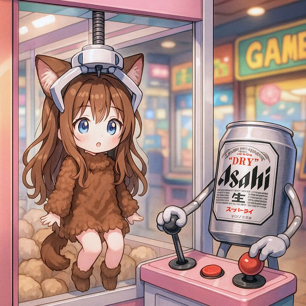 クレーンゲームな小さな女の子