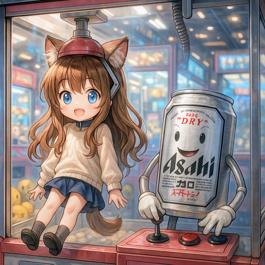 クレーンゲームな小さな女の子