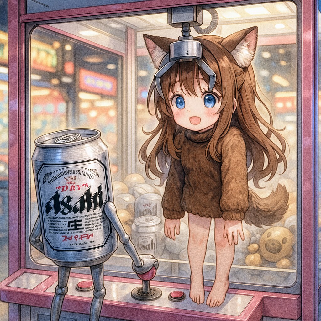 クレーンゲームな小さな女の子