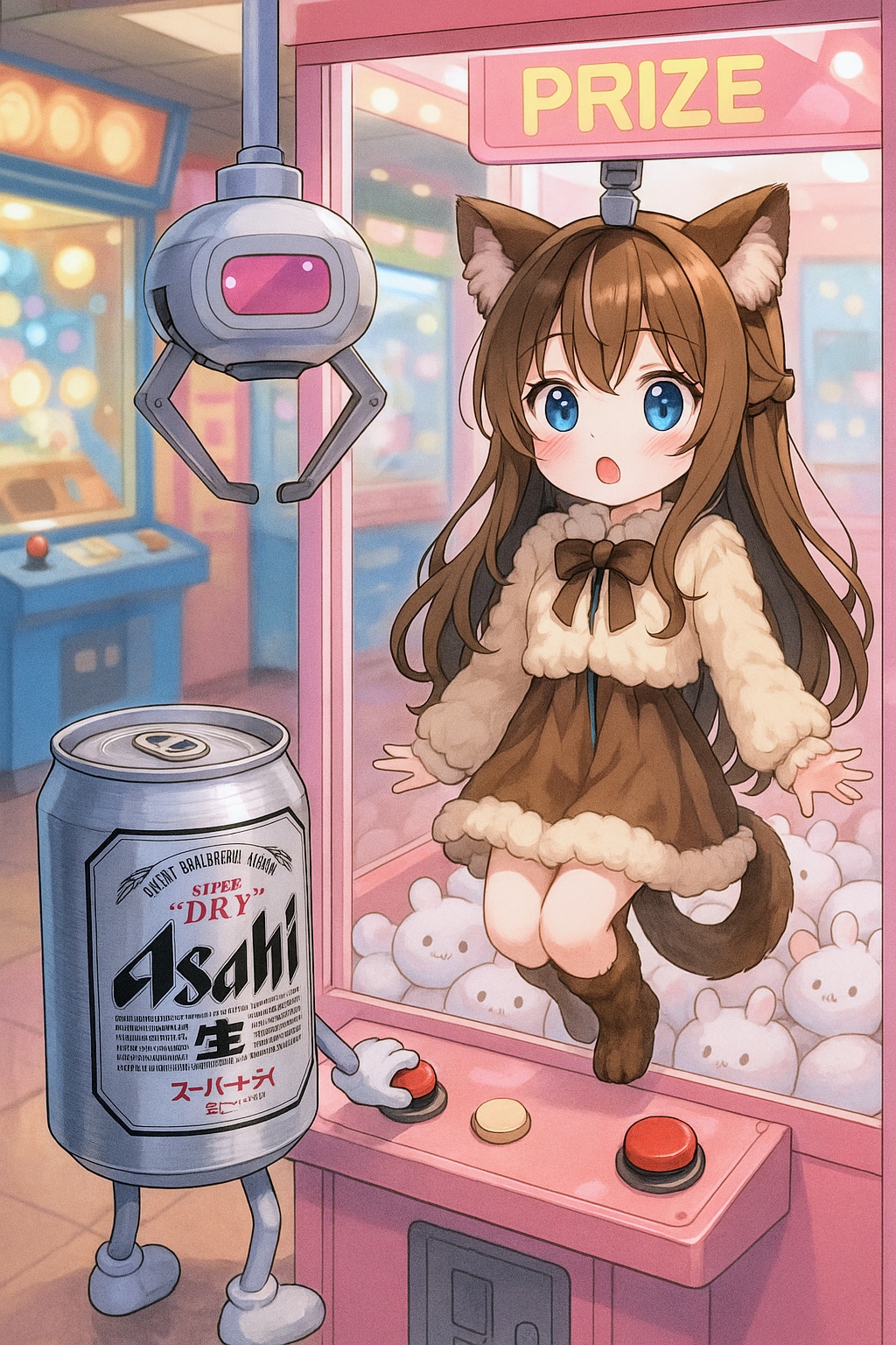 クレーンゲームな小さな女の子