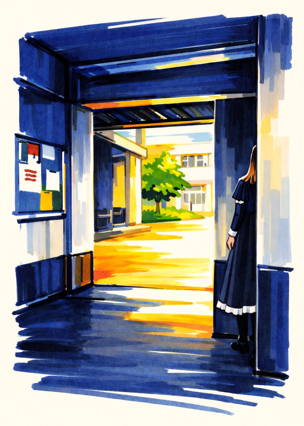 渡り廊下の出口