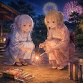 初めての花火 2枚目