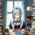 メイドさんと読書 2枚目