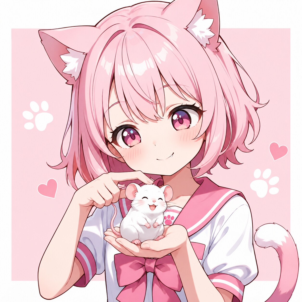 実はねずみさんを可愛がっているねこちゃん！！