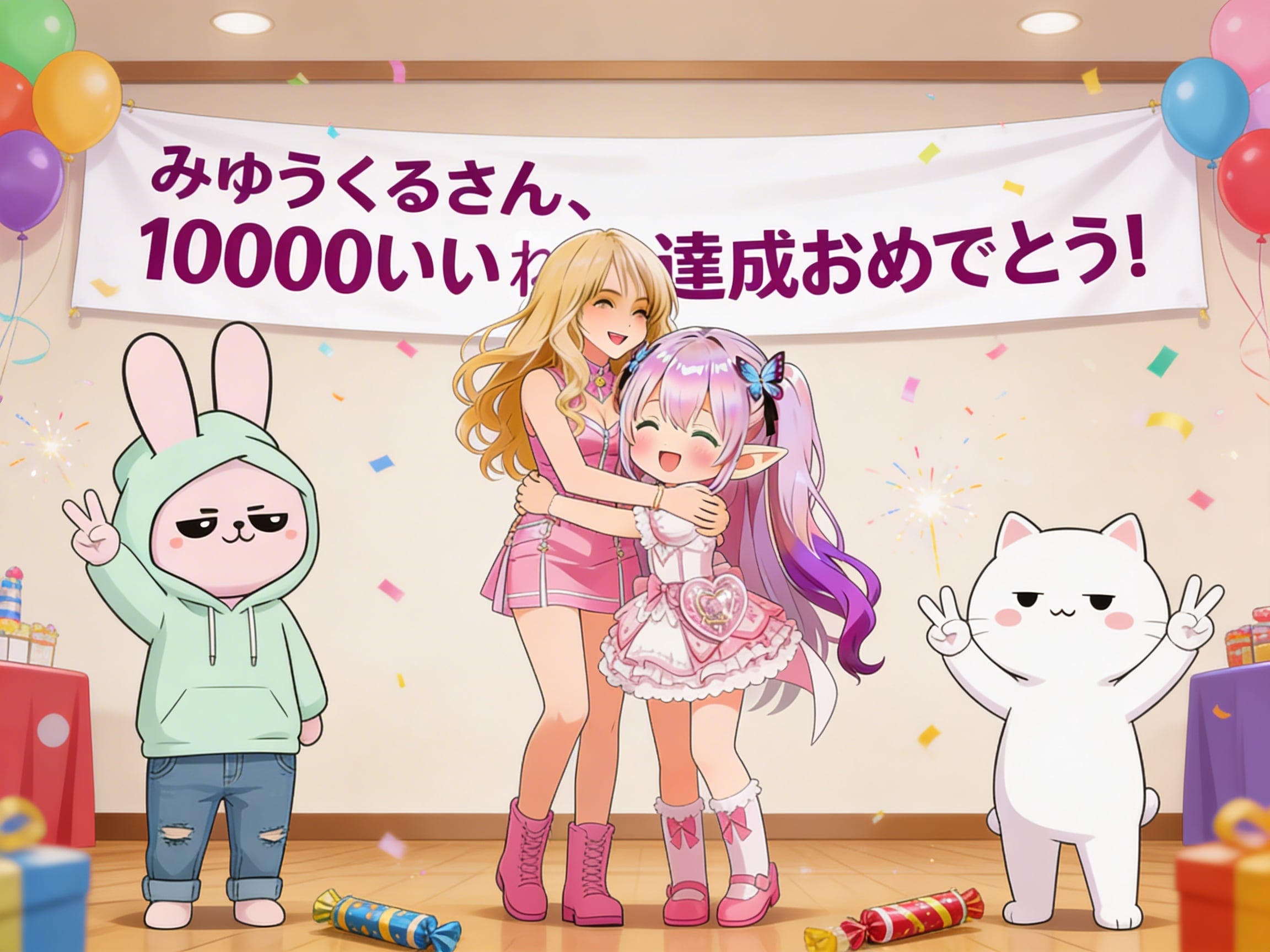 みゅうくるさん、10000いいね達成記念画像 | の人気AIイラスト・グラビア