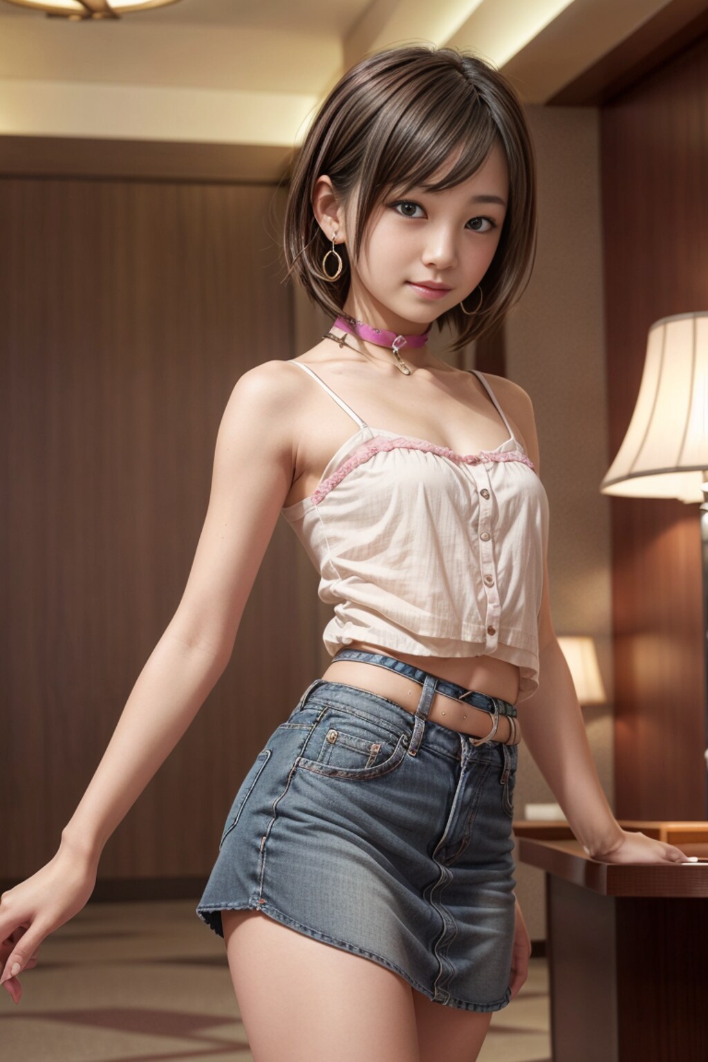 ホテルのロビーで4