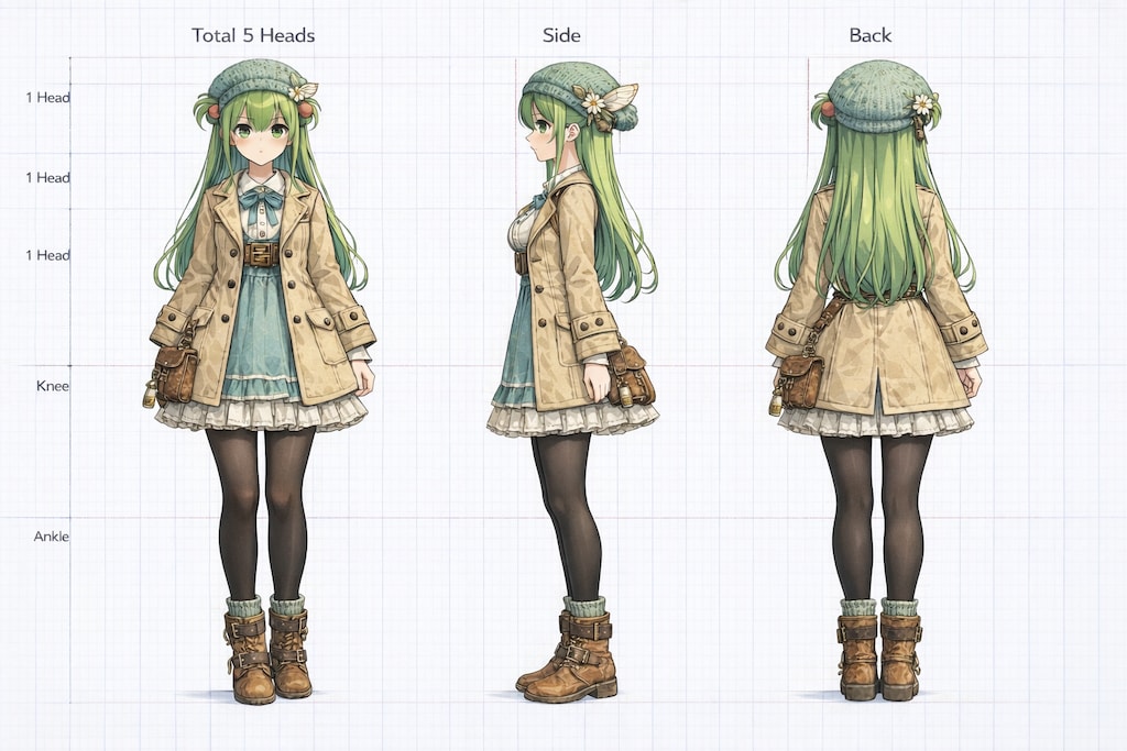 桜並木を歩く三人 ― 春光に溶けるフォトリアルアニメ融合