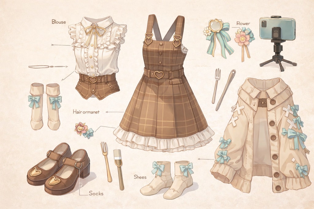 桜並木を歩く三人 ― 春光に溶けるフォトリアルアニメ融合