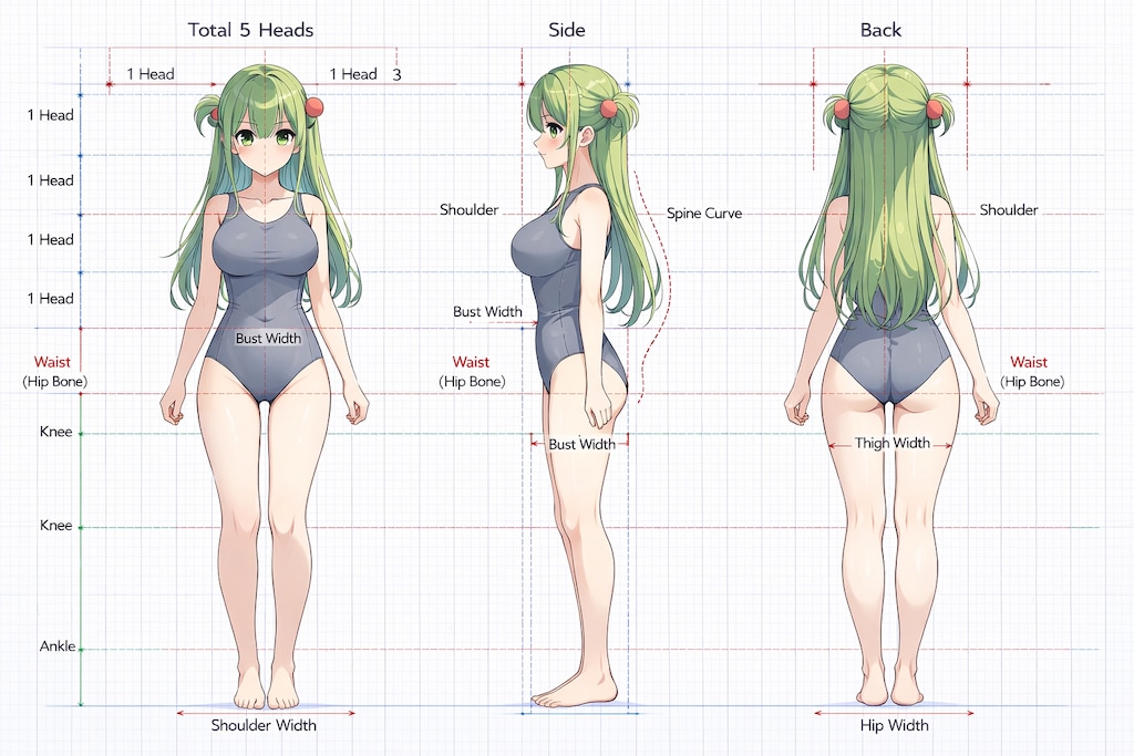 桜並木を歩く三人 ― 春光に溶けるフォトリアルアニメ融合