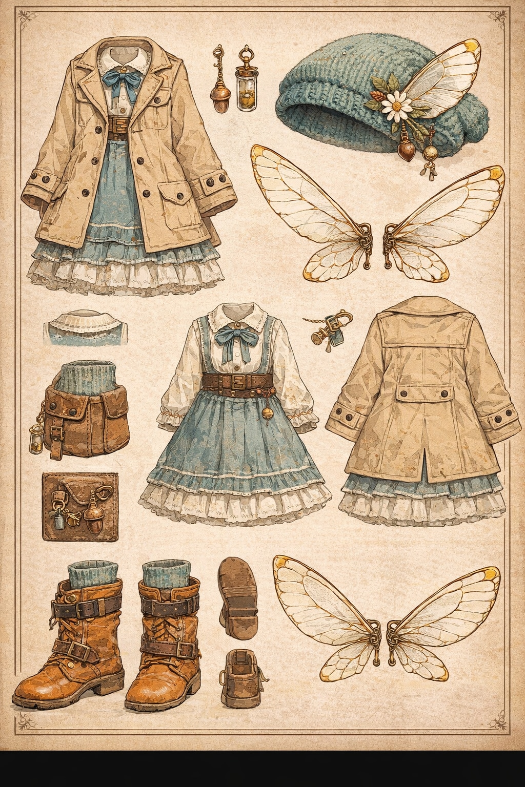 桜並木を歩く三人 ― 春光に溶けるフォトリアルアニメ融合