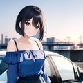 blue car girl 5枚目