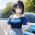 blue car girl 9枚目
