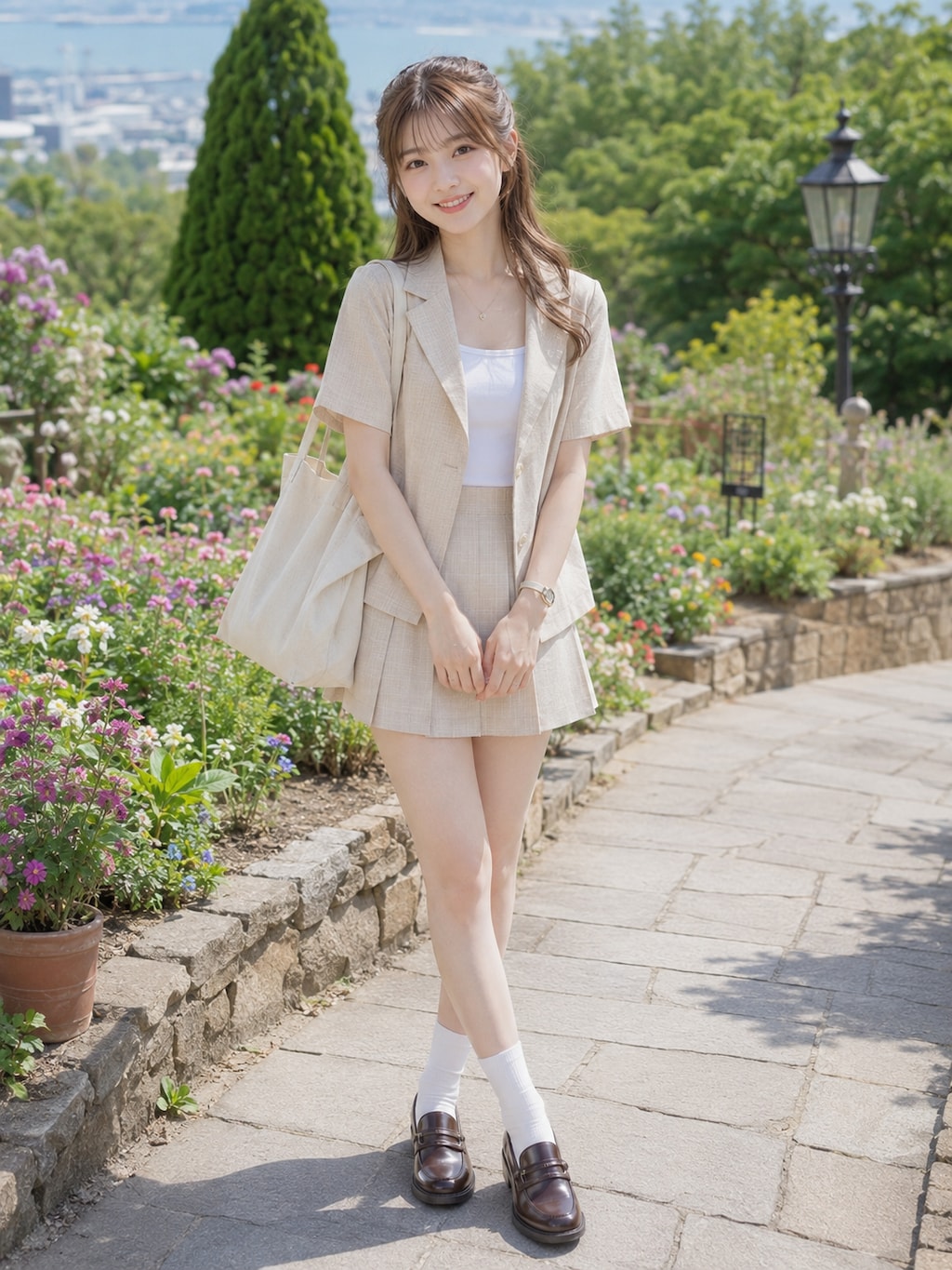 ハーブ園で彼女とデート