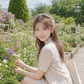 ハーブ園で彼女とデート 4枚目
