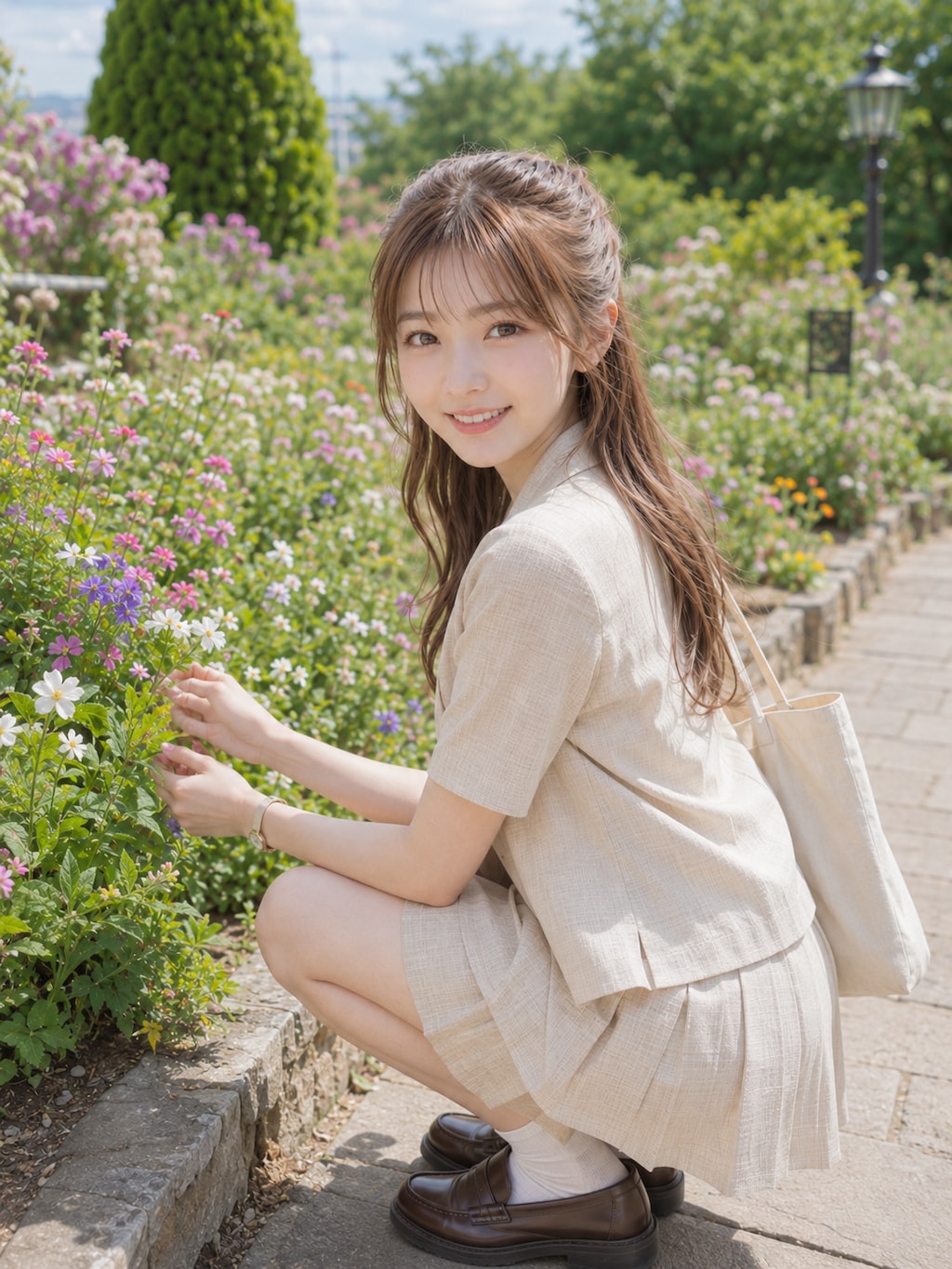 ハーブ園で彼女とデート