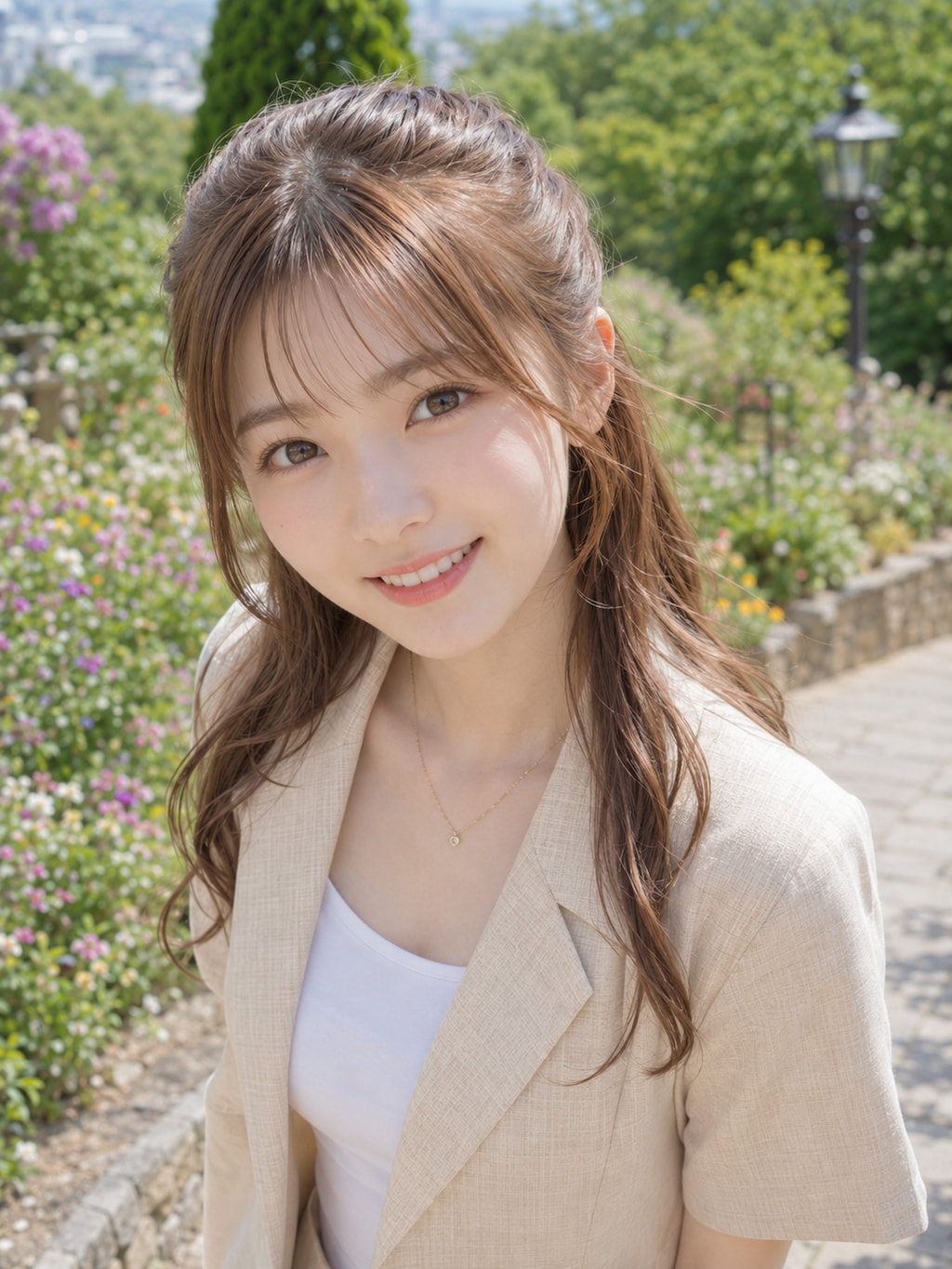 ハーブ園で彼女とデート