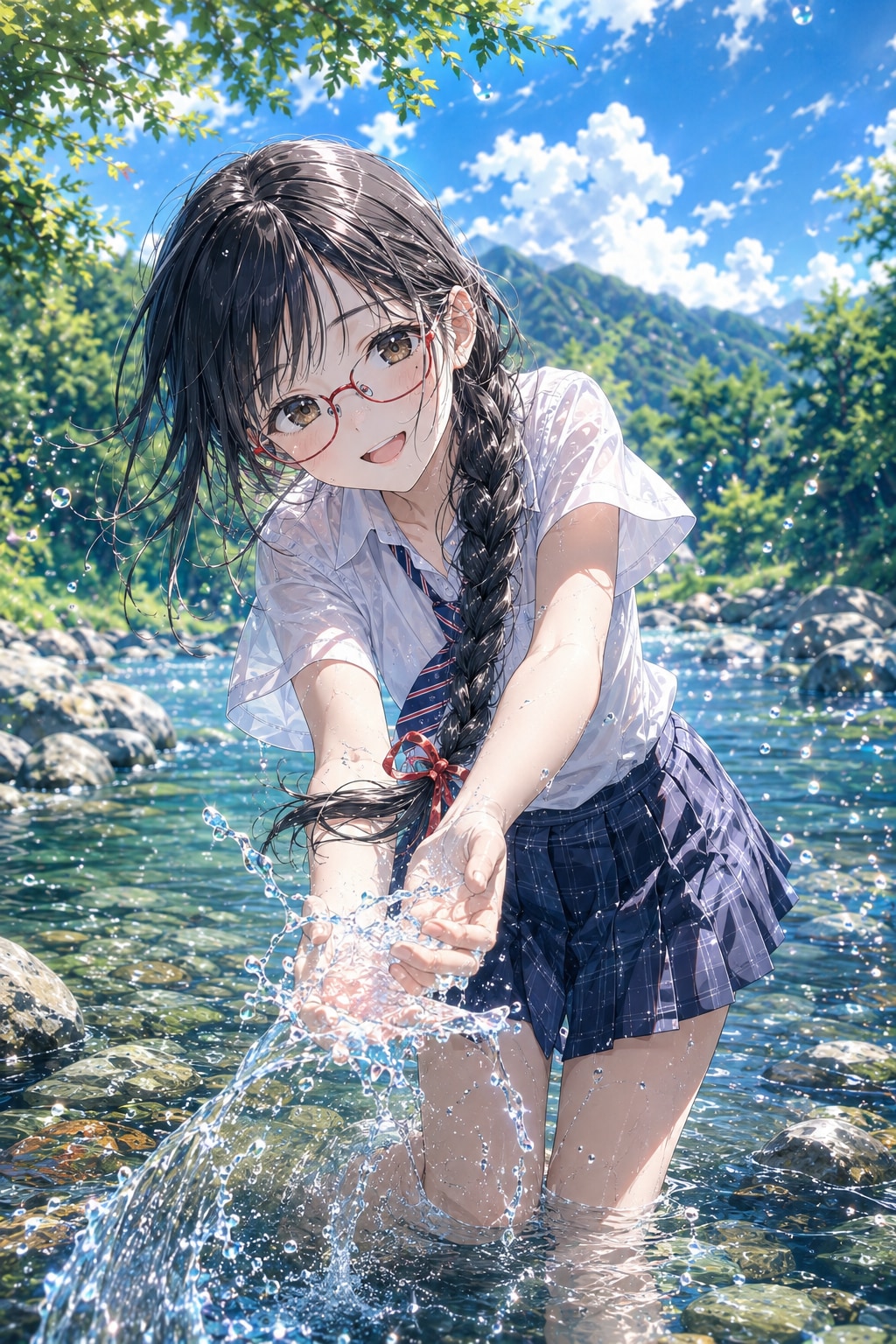 川遊び