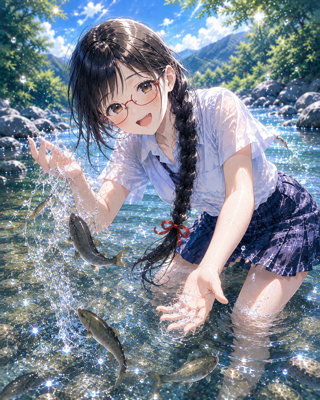 川遊び