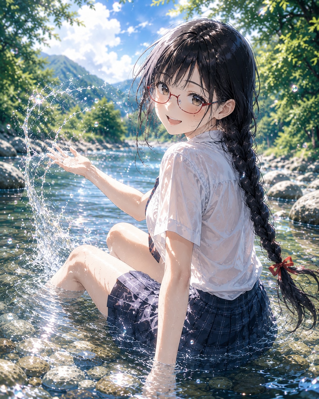 川遊び
