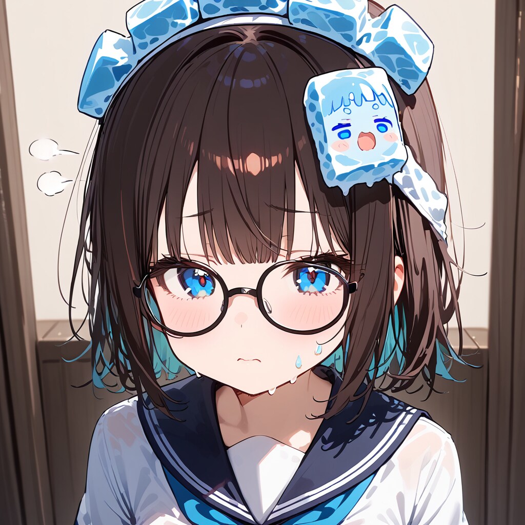 氷のヘアバンドとバレッタ