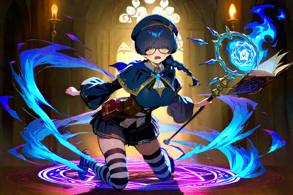 メカクレ眼鏡っ娘魔法使い